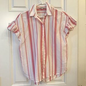 Madewell Ruffle Sleeve Central Shirt